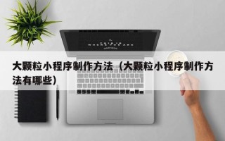 沂南大颗粒小程序制作方法（大颗粒小程序制作方法有哪些）